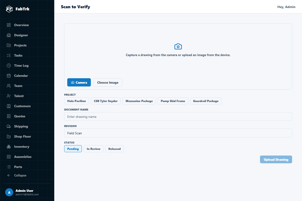 FabTrk | Track. Manage. Build.